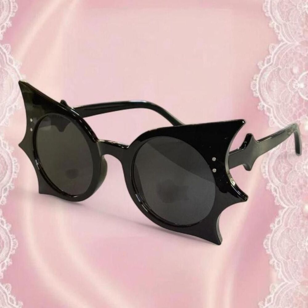 Cat Eye Spiked Gothic Grunge Y2K 1990s Black Grey Sunglass Women's Sunglasses
